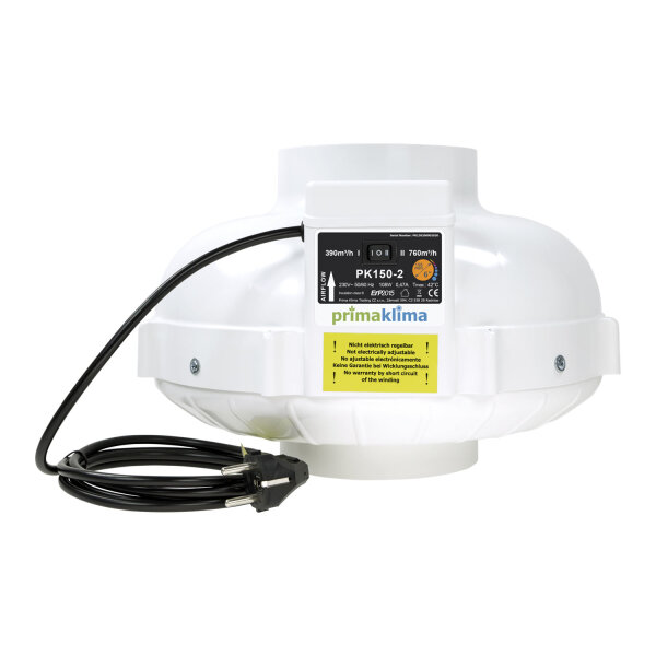 Prima Klima II Speed radial Ventilator PK150-2 380m³/h 760m³/h
