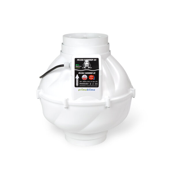 Prima Klima EC Whisperblower Dimmable 0-100% Max.1400m³/h 150/160mm